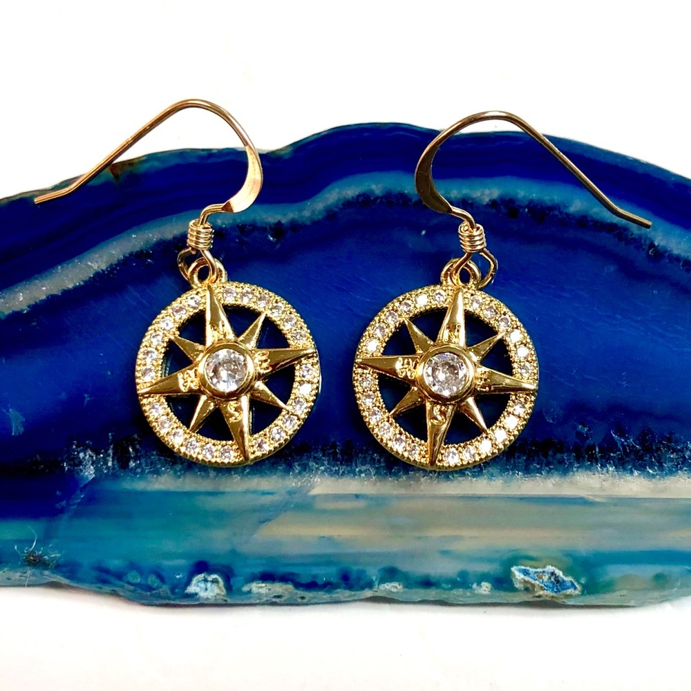 Star Earrings, Celestial, North Star, Polaris